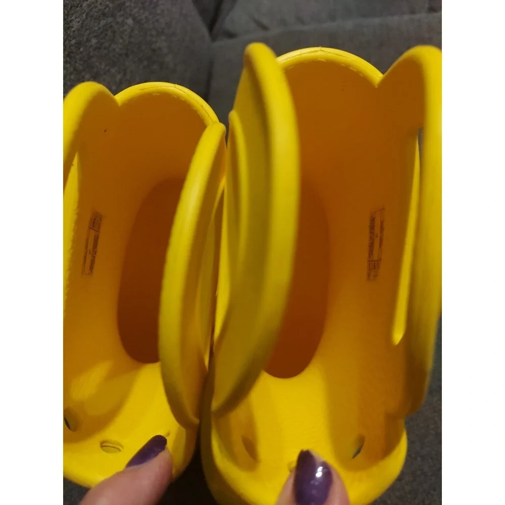 Crocs Kids TODDLERS Unisex YELLOW Handle It Rain Boots J1 Shoes Waterproof